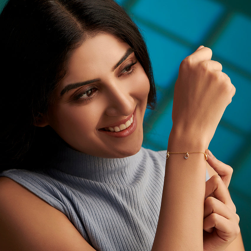 Ovate Adjustable Diamond Bracelet