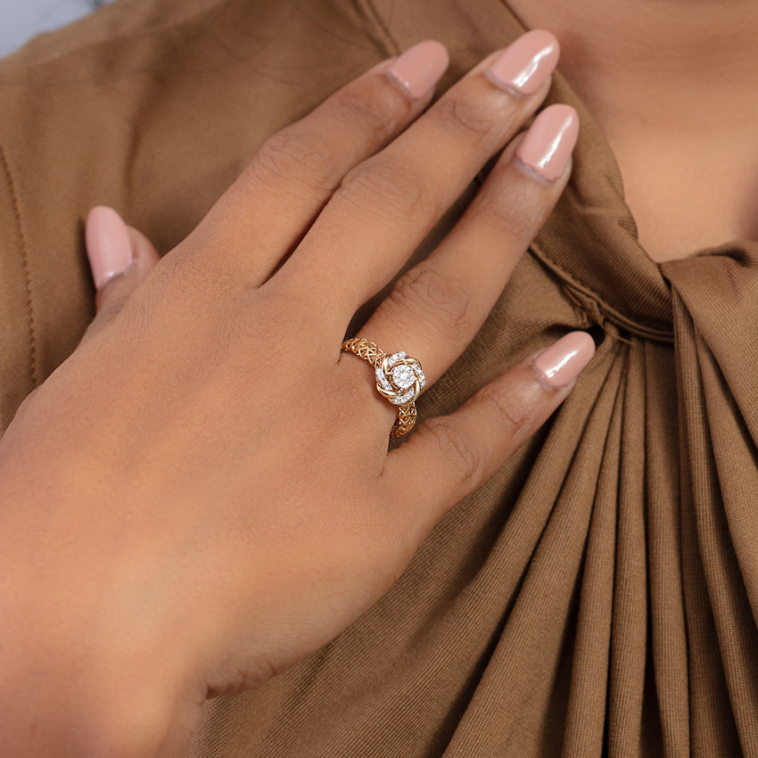 Swivel Mesh Diamond Ring