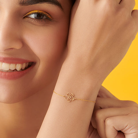 Jazzy Blossom Gold Bracelet