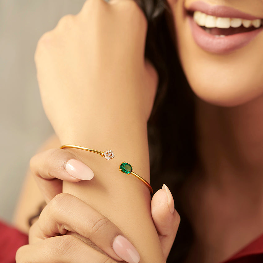 Bud and Verdant Gemstone Bracelet