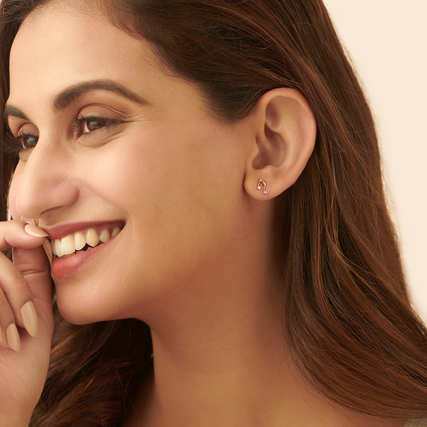 Musical Diamond Stud Earrings