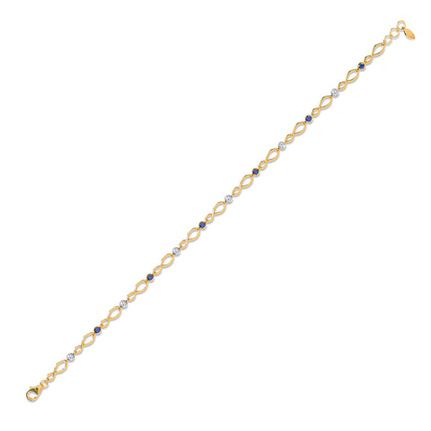 Shimmery Sauve Gemstone Chain Bracelet