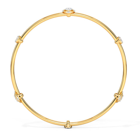 Ornate Orb Diamond Bangle