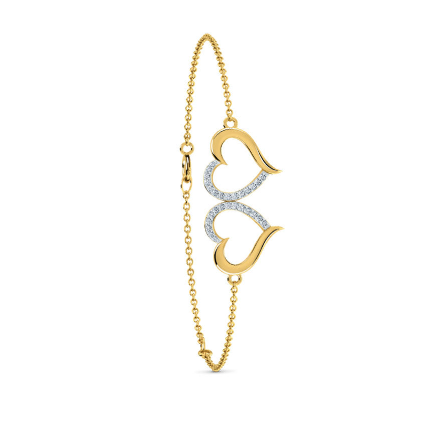 Kissing Heart Diamond Bracelet
