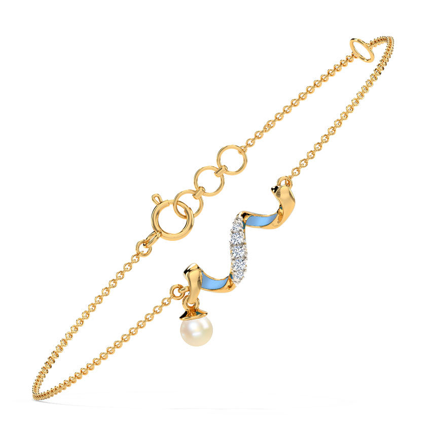 Azure Twirl Pearl Bracelet