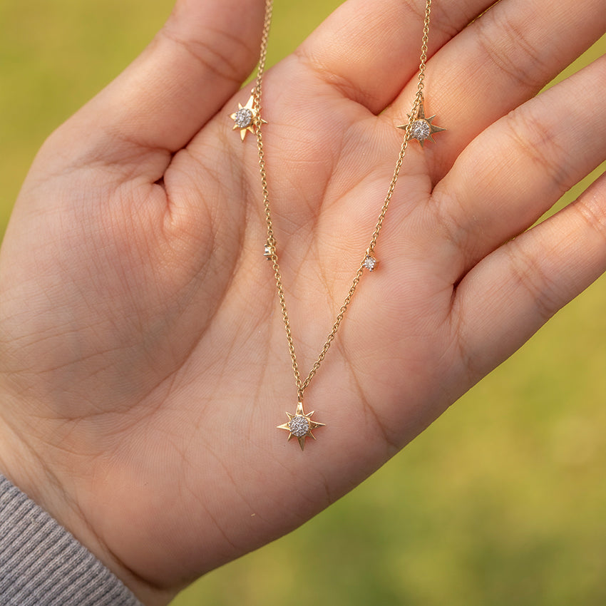 Twinkling Stars Fine Diamond Necklace