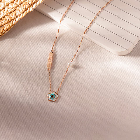 Evil Eye Personalised Gemstone Necklace