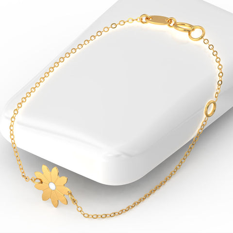 Pearly Blossom Gold Bracelet