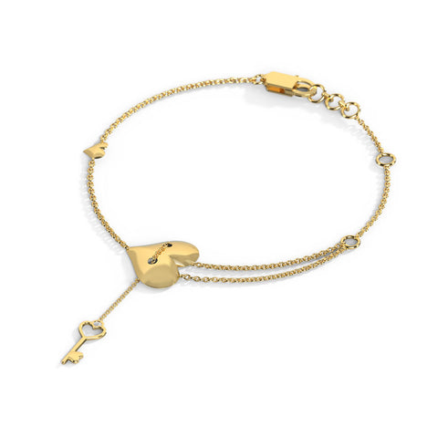 Admire Love Lock Gold Bracelet