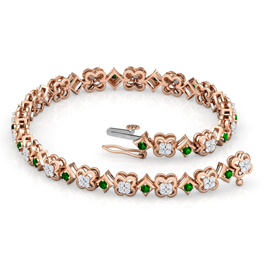Radiant Floret Diamond Tennis Bracelet
