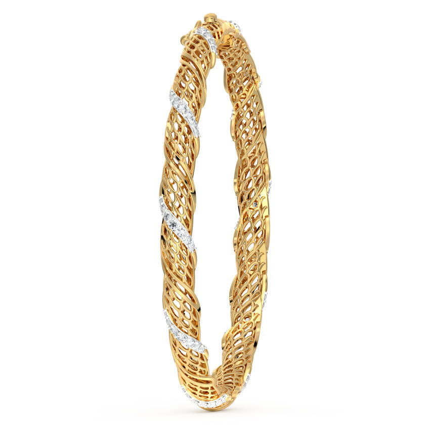 Twirl Diamond Bangle