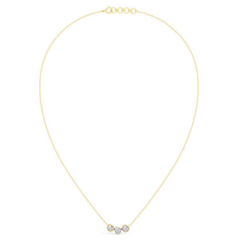 Trio Cluster Diamond Necklace