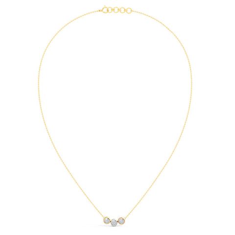 Trio Cluster Diamond Necklace
