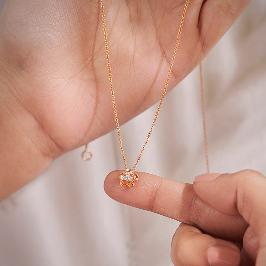Cherry Bloom Diamond Necklace