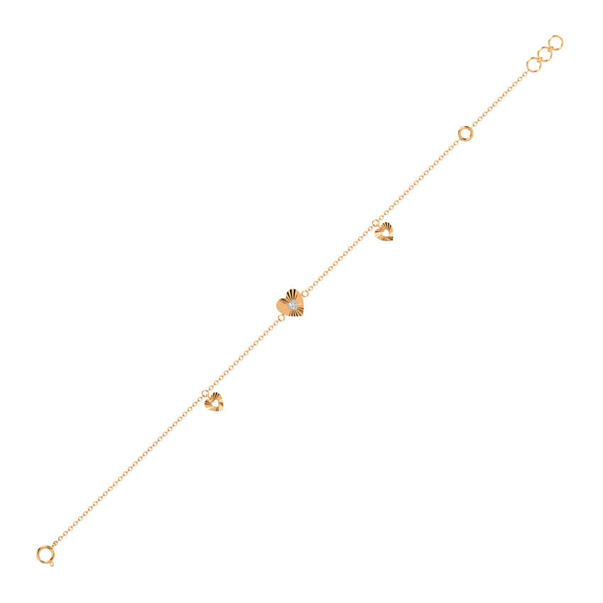 Heartfelt Elegance Diamond Chain Bracelet