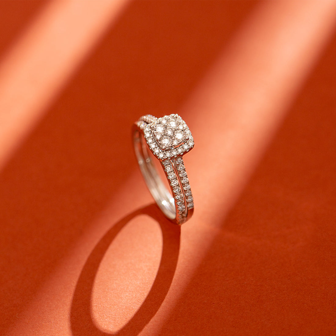 Flickering Diamond Bridal Ring Set