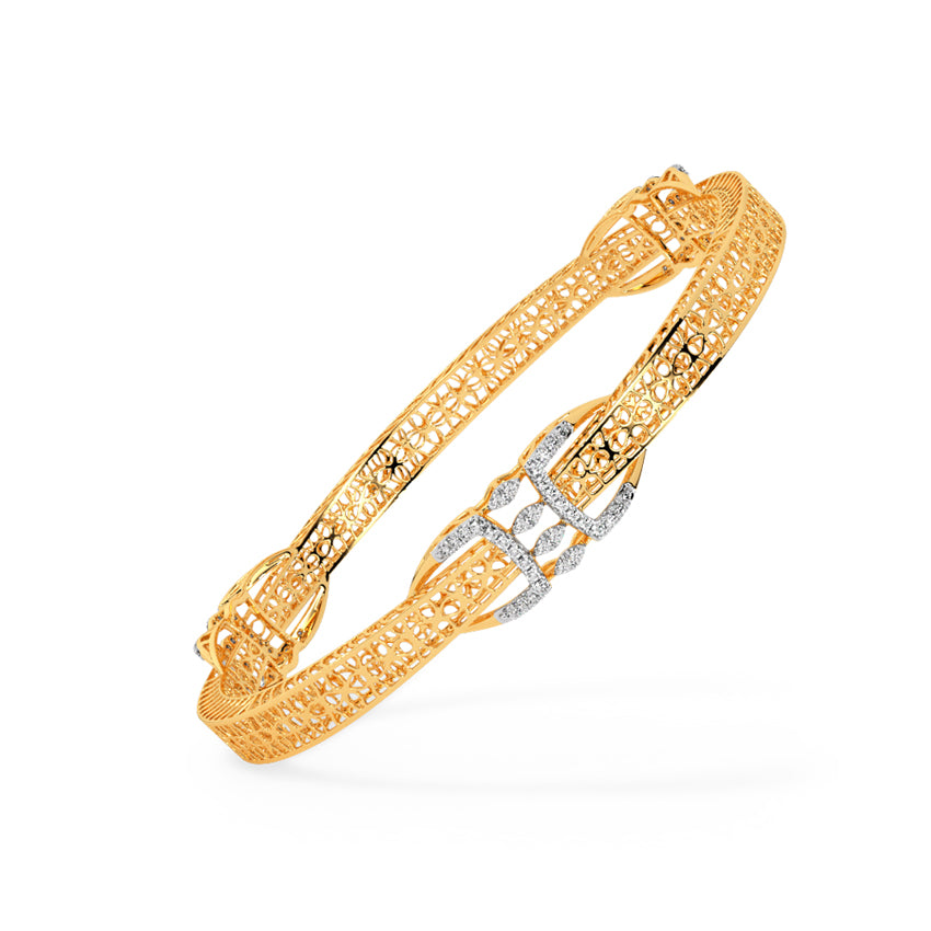 Radiant Weave Diamond Bangle
