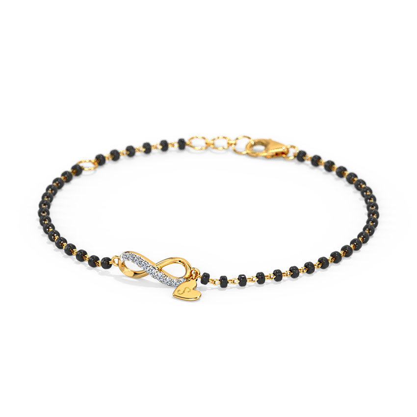 Eternal Infinity  Personalised Diamond Mangalsutra Bracelet