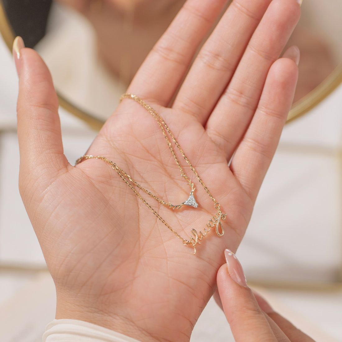 Stag Patronus & Always Diamond Necklace