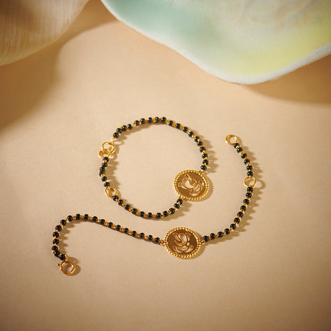 Ganesha Baby Nazaria Gold Bracelet Set of 2