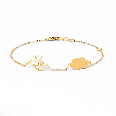 Mickey Mouse & Cloud Personalised Bracelet