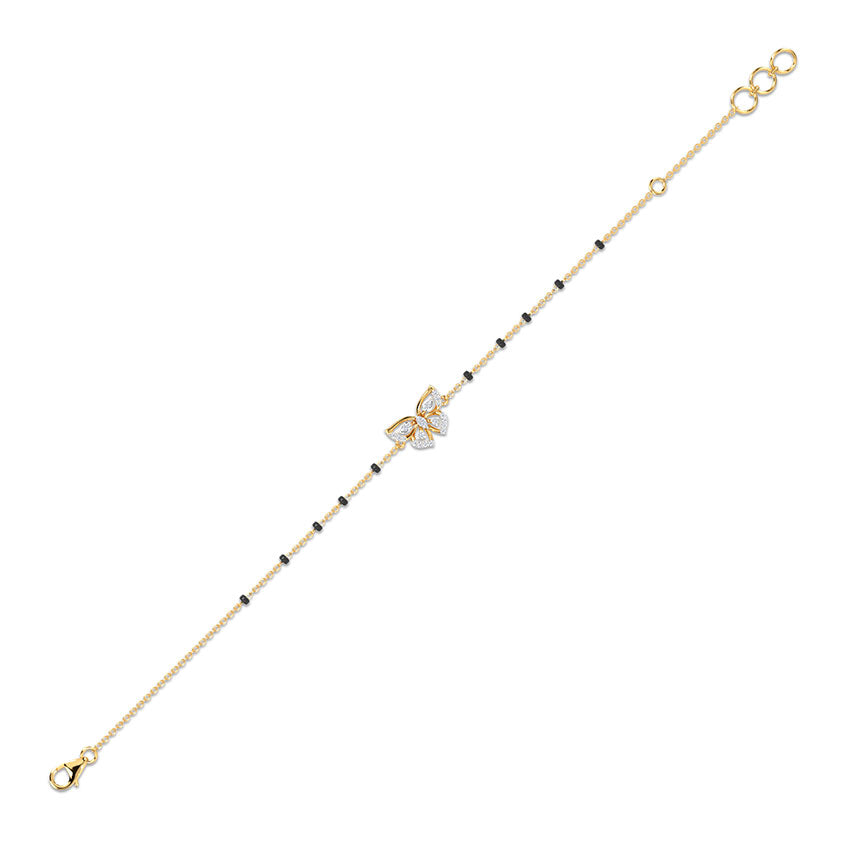 Zina Butterfly Diamond Mangalsutra Bracelet