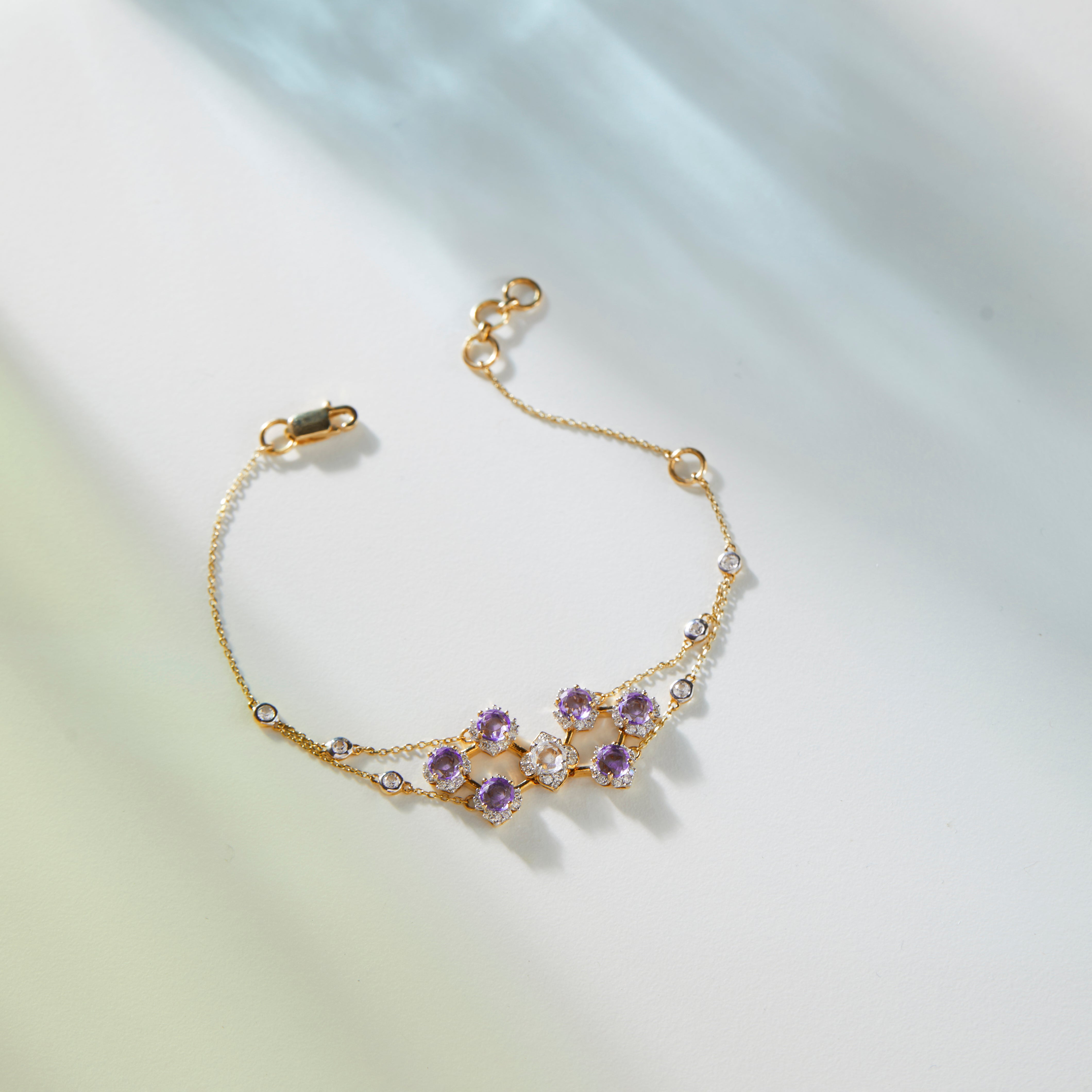 Majestic Bloom Gemstone Bracelet