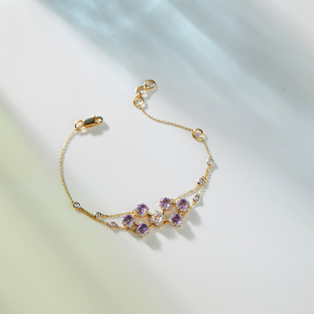 Majestic Bloom Gemstone Bracelet