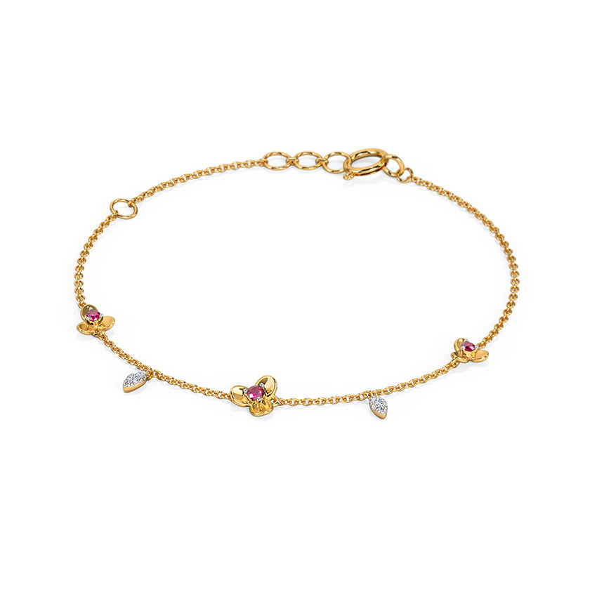 Adhira Floral Gemstone Bracelet