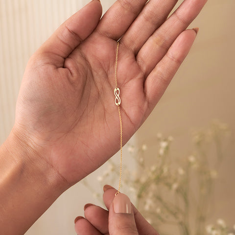 Infinity Bar Gold Bracelet