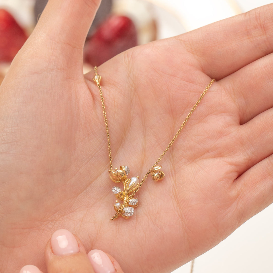 Pearly Twig Necklace