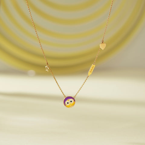 Minion Personalised Gold Necklace