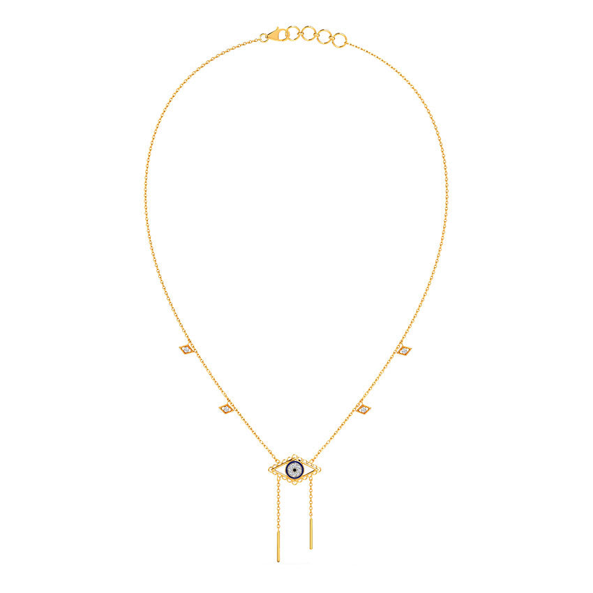 In Style Evil Eye Diamond Necklace