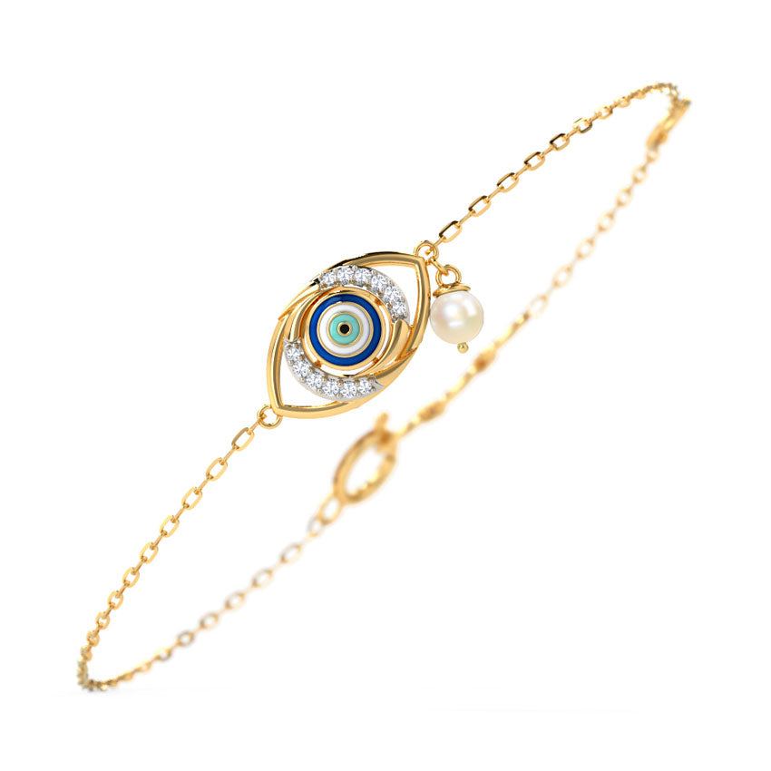 Modish Evil Eye Pearl Bracelet