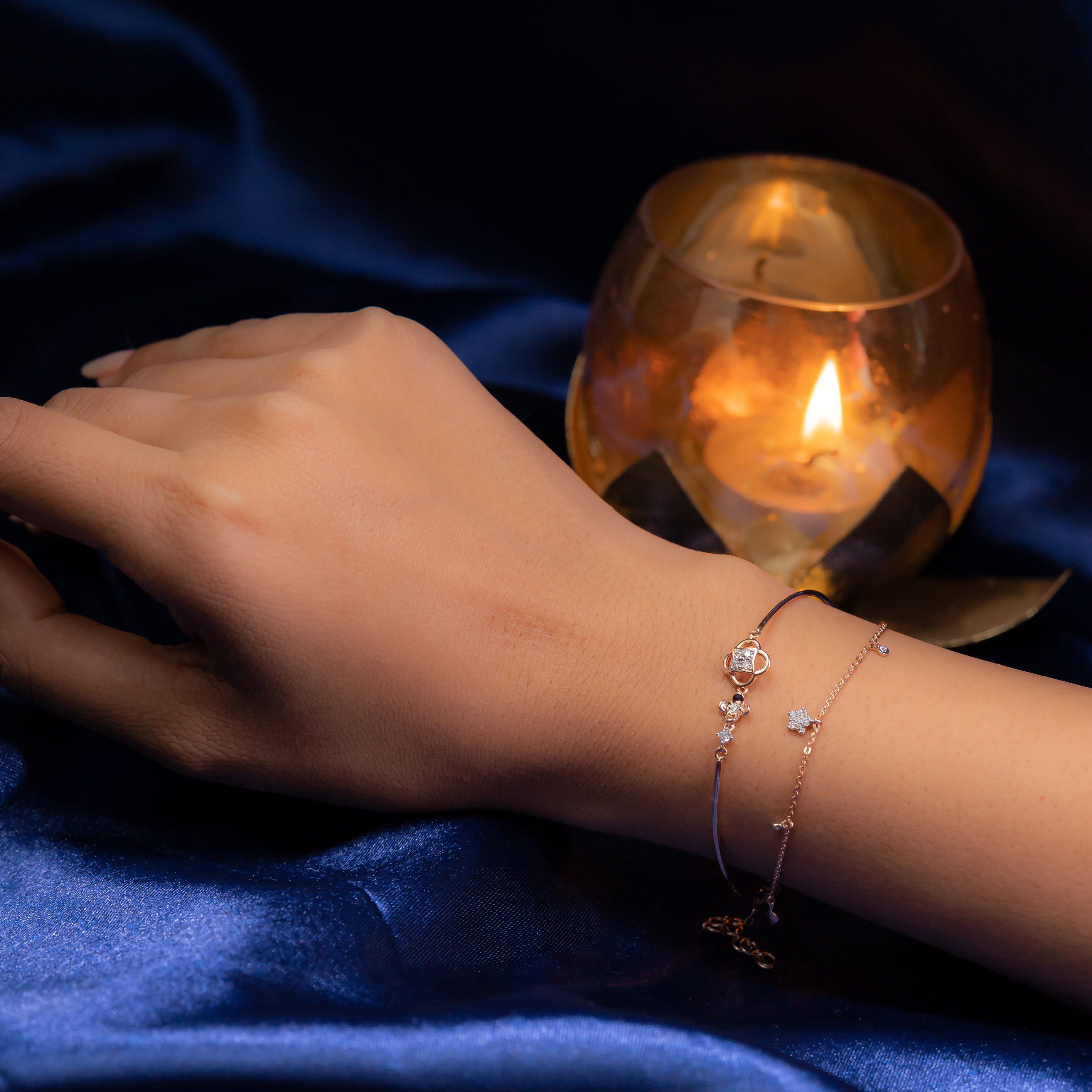 Glinting Clover Diamond Bracelet