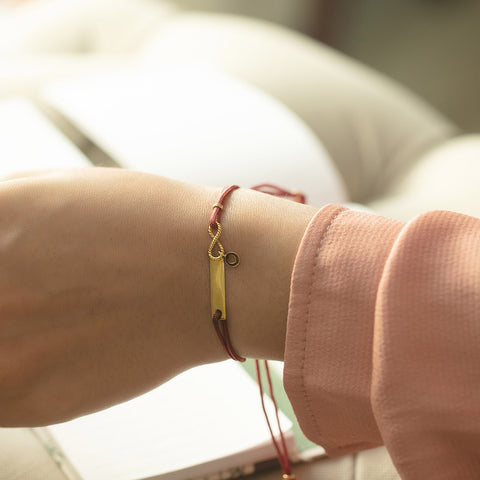 Infinity Personalised Gold Bracelet