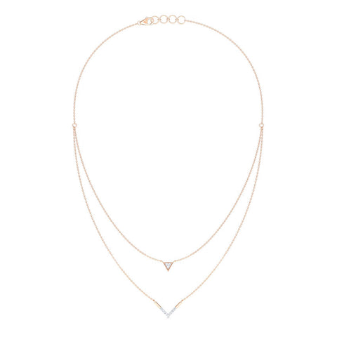 Victory Multi Layer Diamond Necklace