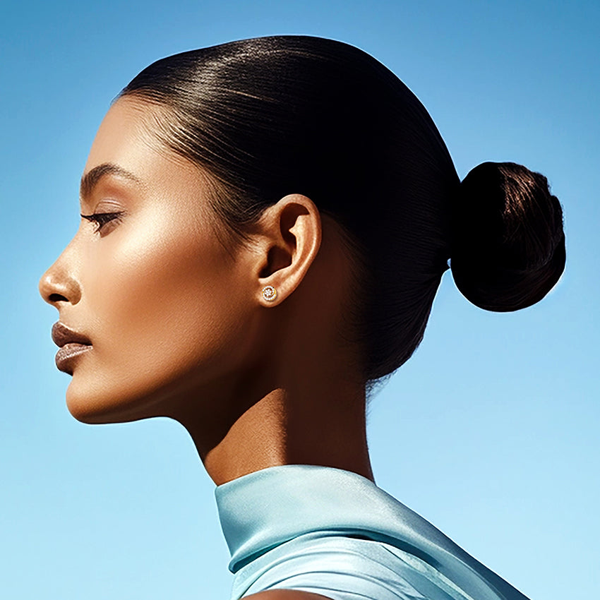 Cheer Cluster Diamond Stud Earrings