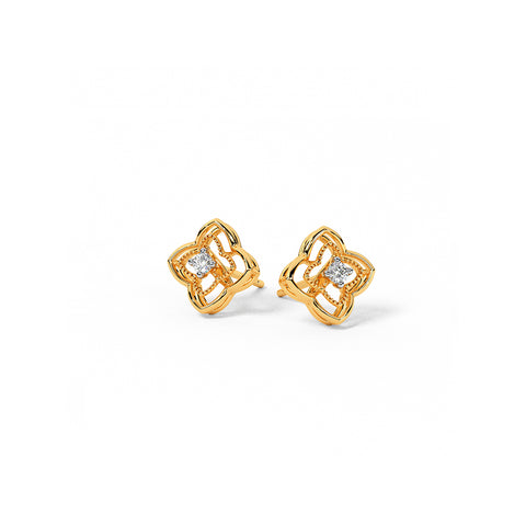 Petite Vine Diamond Stud Earrings