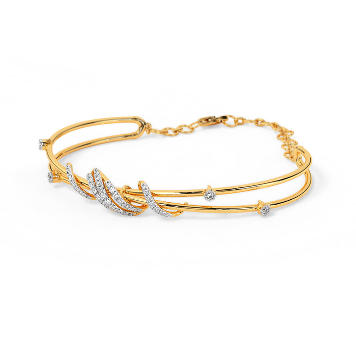 Jagvi Twisted Diamond Bracelet