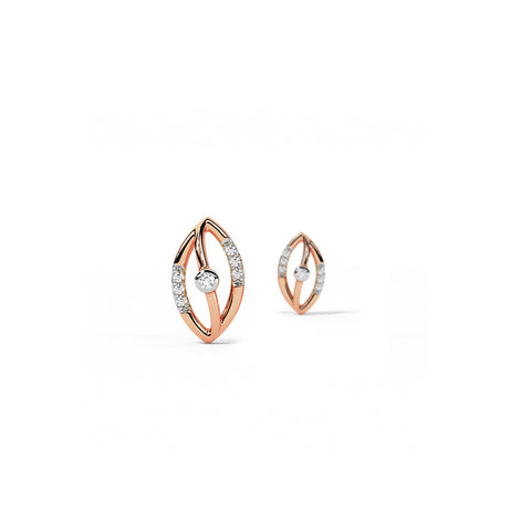 Celestial Swirl Diamond Stud Earrings