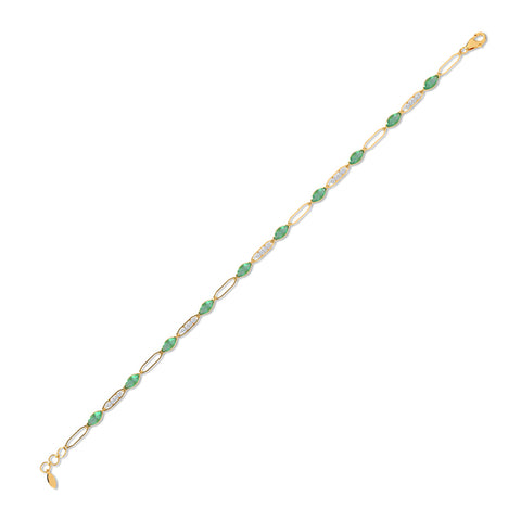 Dazzling Dawn Gemstone Chain Bracelet