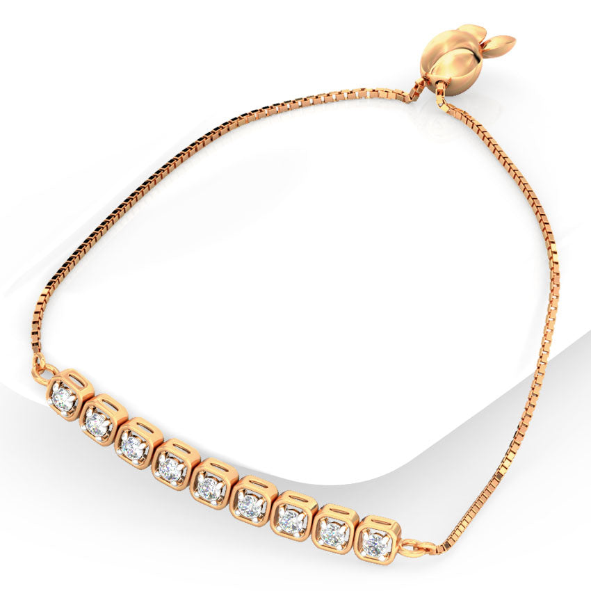 Quad Diamond Adjustable Bracelet