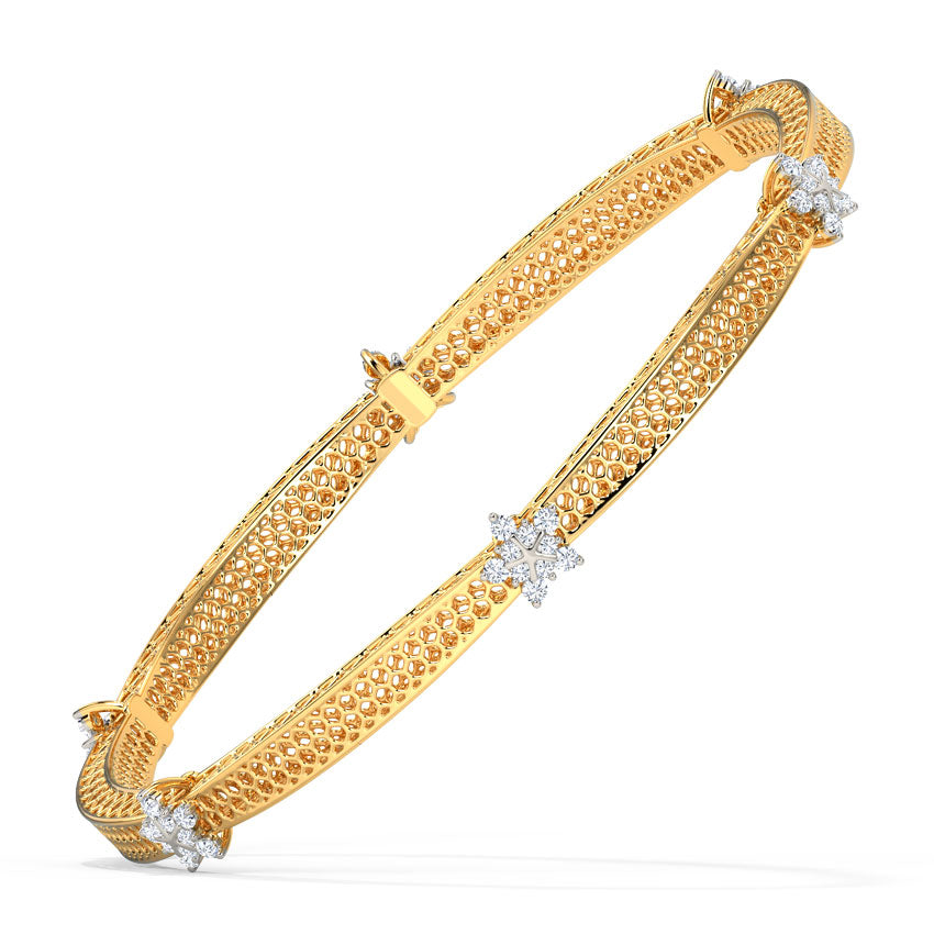 Blossom Mesh Diamond Bangle