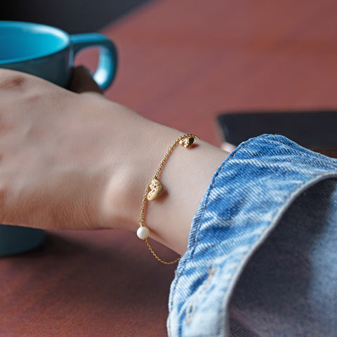 Evans Cutout Pearl Bracelet