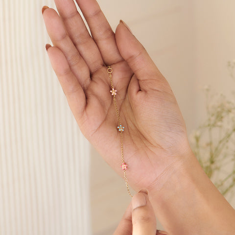 Blossom Cluster Kids' Gold Bracelet
