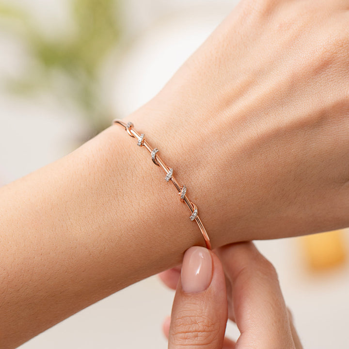 Ribbon Twist Diamond Bracelet