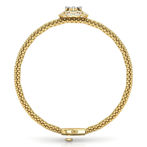 Granular Bloom Diamond Bracelet