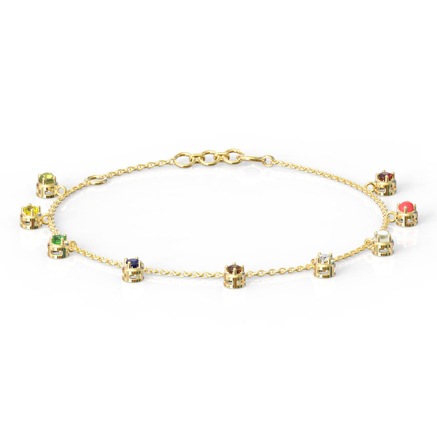Swing Navratna Gemstone Bracelet