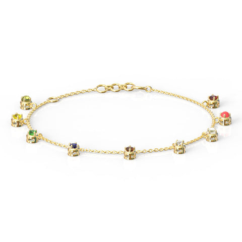 Swing Navratna Gemstone Bracelet